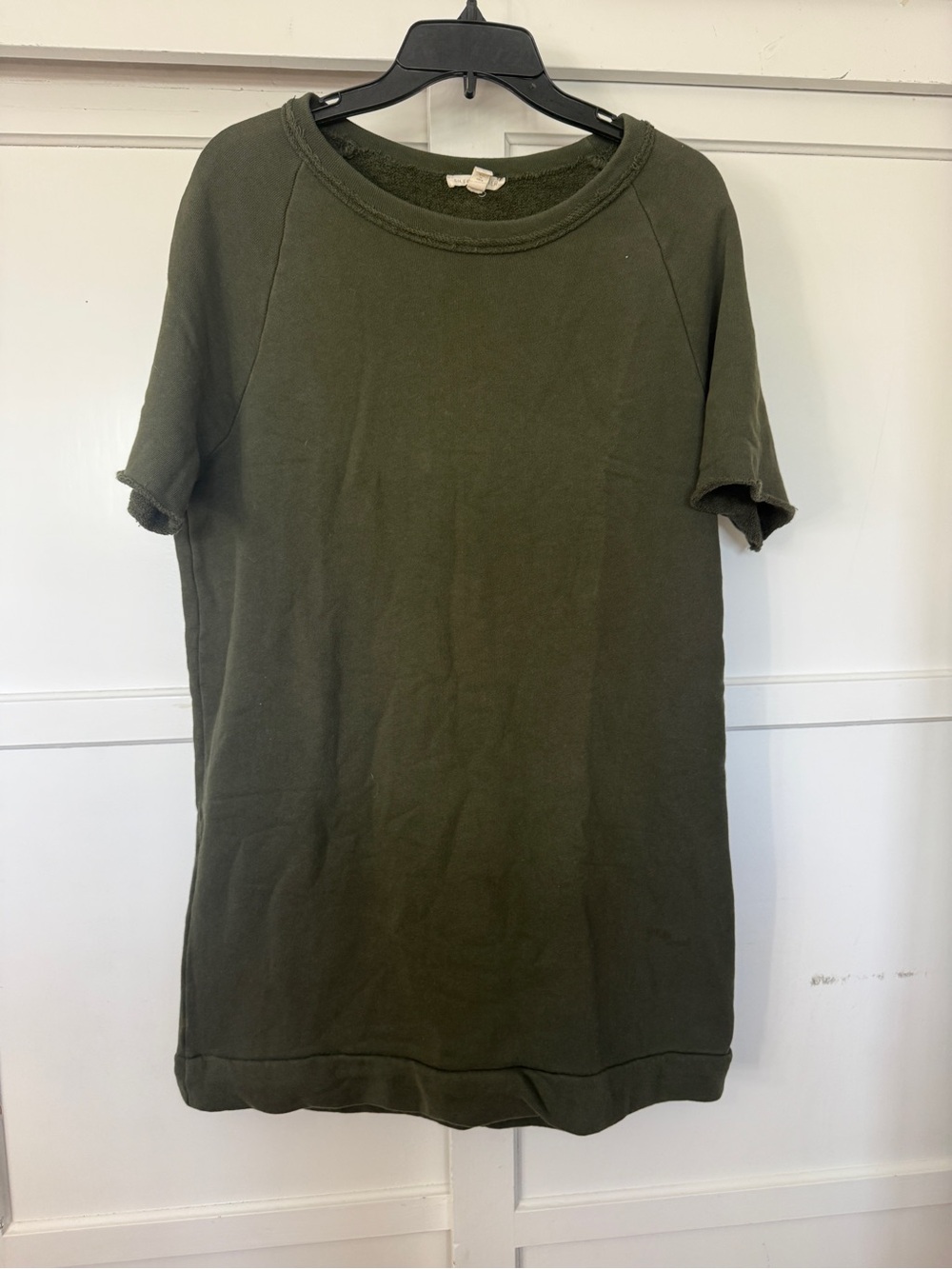 Eileen Fisher Olive Green Knitted T-shirt Dress